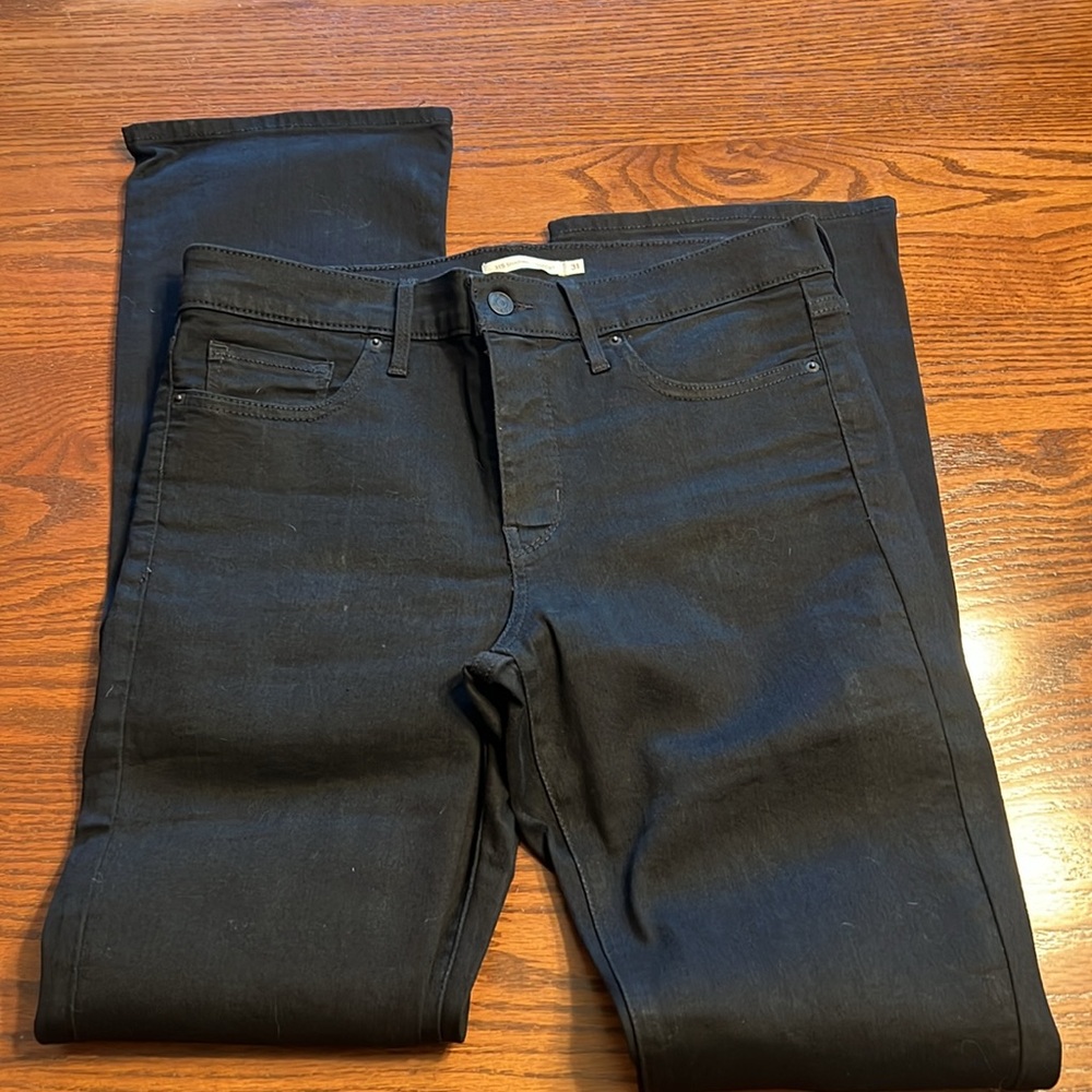 2 pair Levi’s denim jeans straight and bootcut size 12 / 31 #40 - Picture 5 of 7
